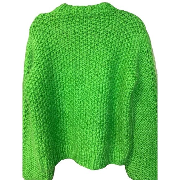 GANNI THE JULLIARD MOHAIR PULLOVER - CLASSIC GREEN Sweater Large - Picture 8 of 14